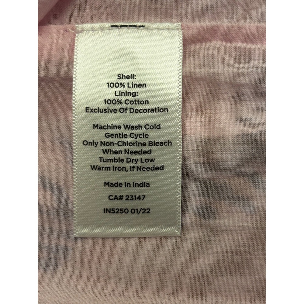 TALBOTS EMBROIDERED LINEN SHIFT DRESS WAVY CORAL Size PETITE 0P Pink NWT - Picture 13 of 13